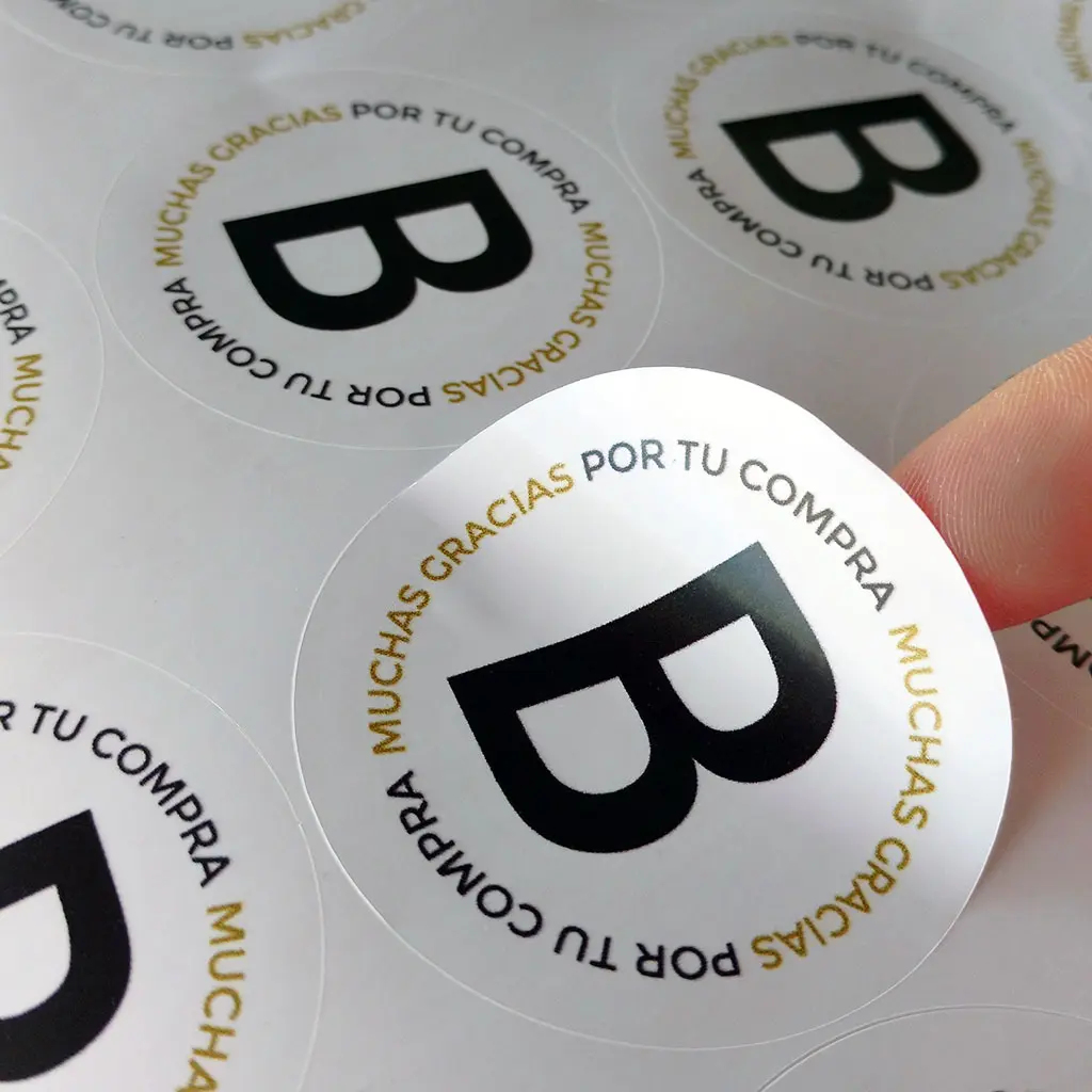 1000 pzs Sticker / Calcomanias de 7cm con suaje