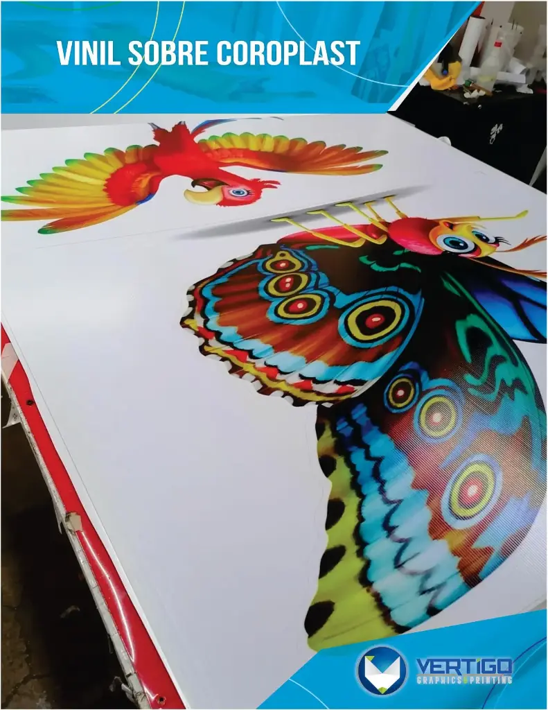 Vinil impreso en coroplast