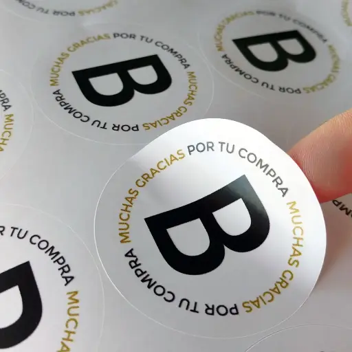 1000 pzs Sticker / Calcomanias de 7cm con suaje